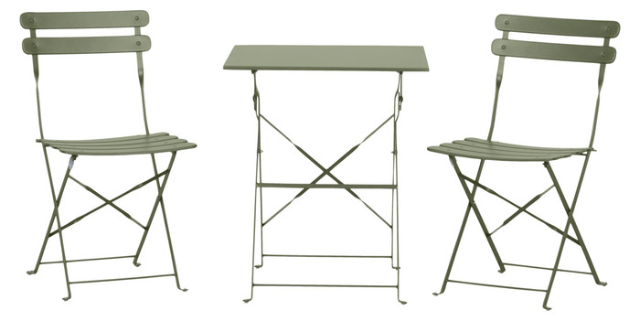 Caféset Honolulu Stål Olivgrön Sunlife